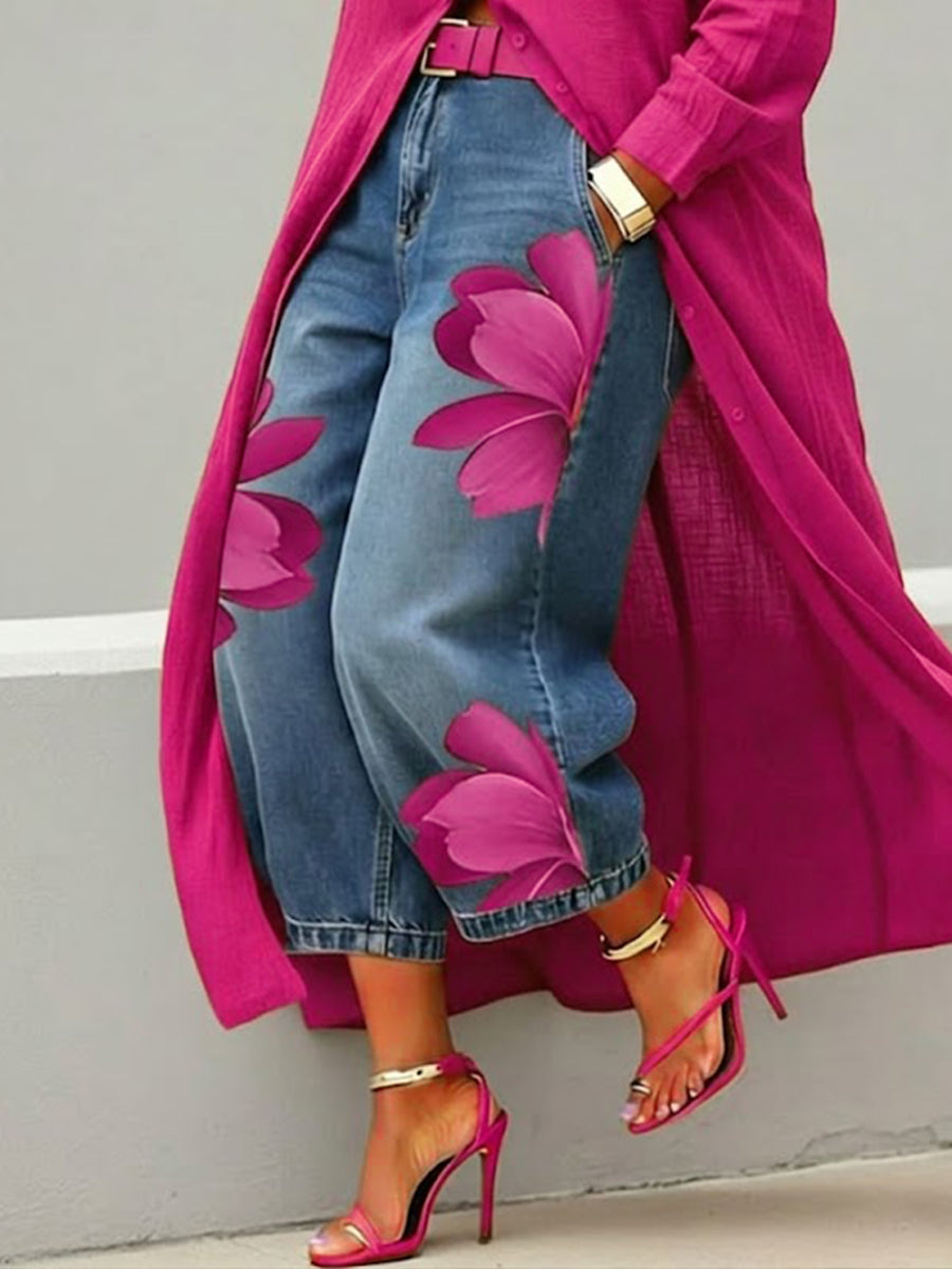 🤲LAST DAY SAVE 49% ⏰Casual Artistic-print Jeans