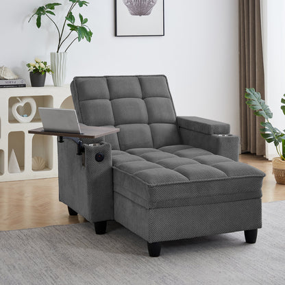🤲 Factory direct salese🛋️3-in-1 Convertible Recliner Chair Bed with Charging Station & Hidden Storage – Modern Sleeper Chair for Small Spaces
