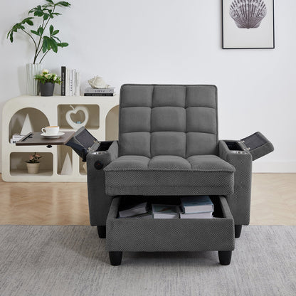 🤲 Factory direct salese🛋️3-in-1 Convertible Recliner Chair Bed with Charging Station & Hidden Storage – Modern Sleeper Chair for Small Spaces