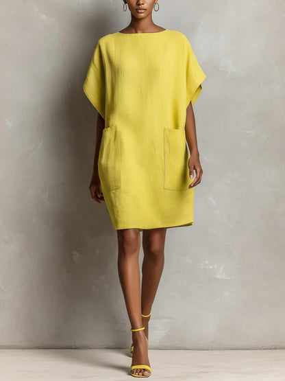 🤲LAST DAY SAVE 49% ⏰Effortless Linen-Blend Shift Dress