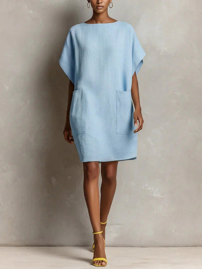 🤲LAST DAY SAVE 49% ⏰Effortless Linen-Blend Shift Dress