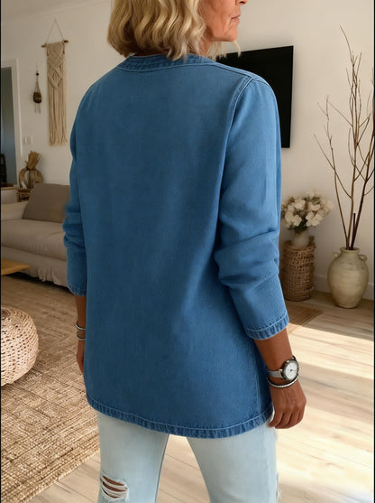 🎁Women'S Classic Denim Jacket With Pocket Design