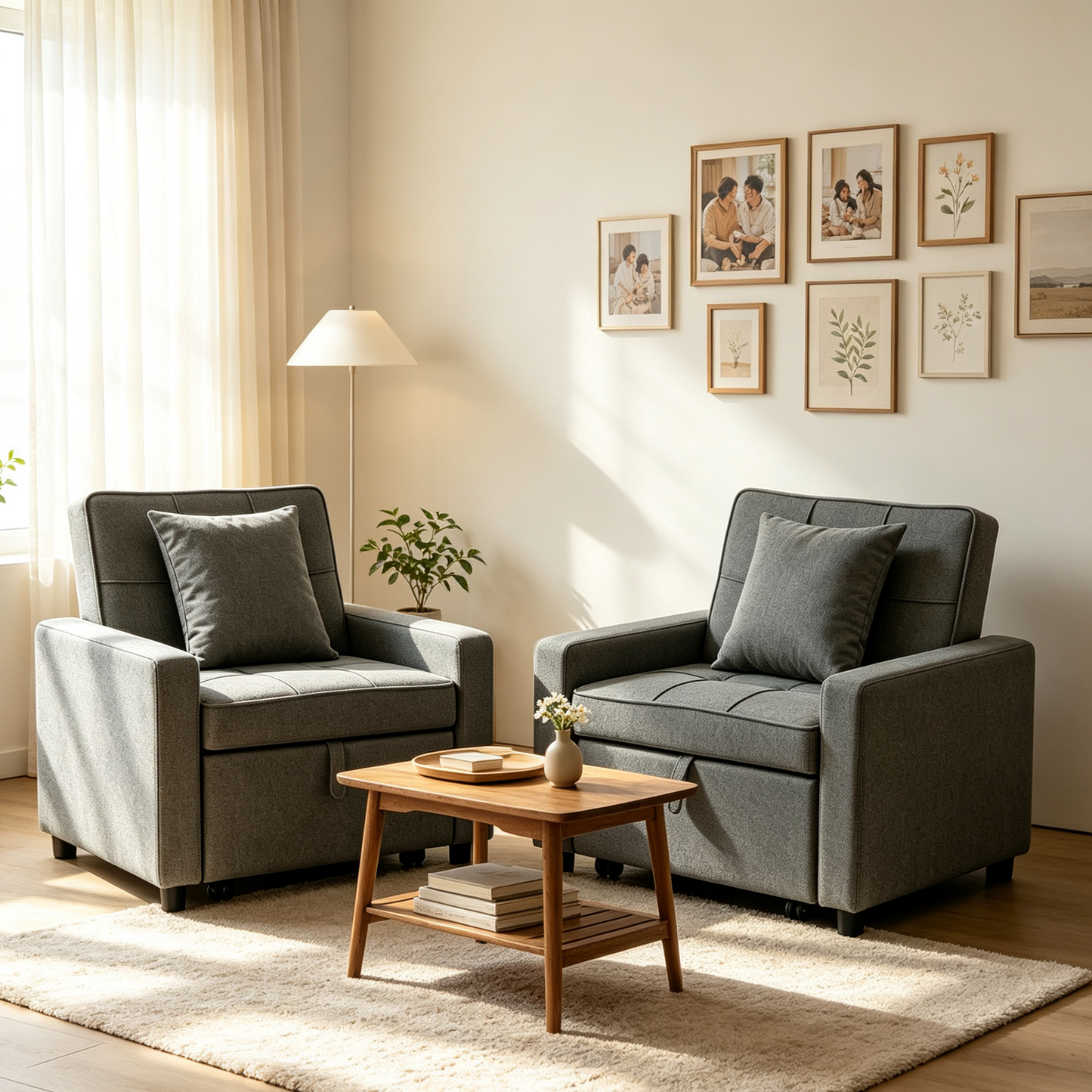🤲 Factory direct salese🛋️3-in-1 Convertible Recliner Chair Bed with Charging Station & Hidden Storage – Modern Sleeper Chair for Small Spaces