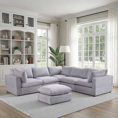 🤲 Factory direct salese🛋️Modern Modular Sectional Sofa with Hidden Storage & Washable Covers – Large U-Shaped Cloud Couch