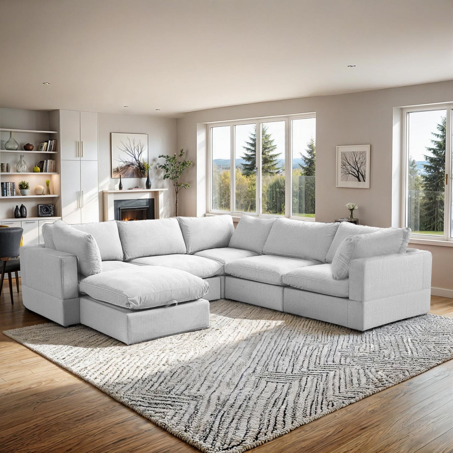 🤲 Factory direct salese🛋️Modern Modular Sectional Sofa with Hidden Storage & Washable Covers – Large U-Shaped Cloud Couch