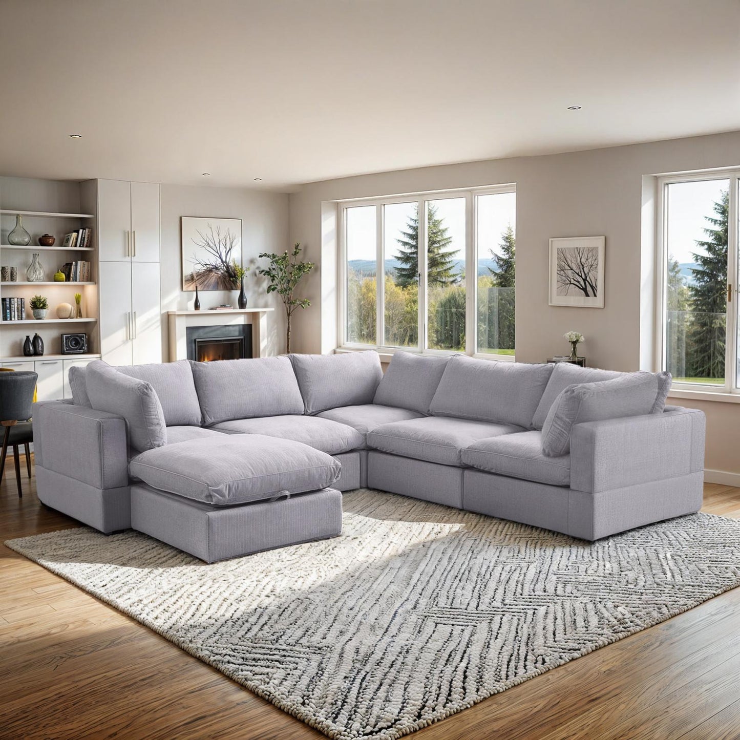 🤲 Factory direct salese🛋️Modern Modular Sectional Sofa with Hidden Storage & Washable Covers – Large U-Shaped Cloud Couch