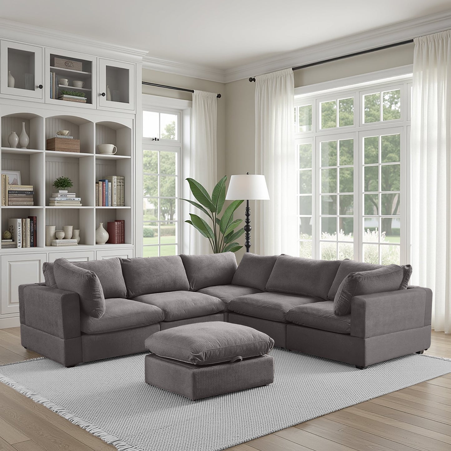 🤲 Factory direct salese🛋️Modern Modular Sectional Sofa with Hidden Storage & Washable Covers – Large U-Shaped Cloud Couch