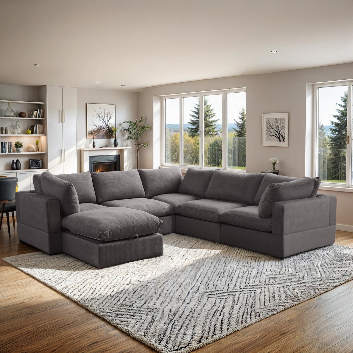🤲 Factory direct salese🛋️Modern Modular Sectional Sofa with Hidden Storage & Washable Covers – Large U-Shaped Cloud Couch