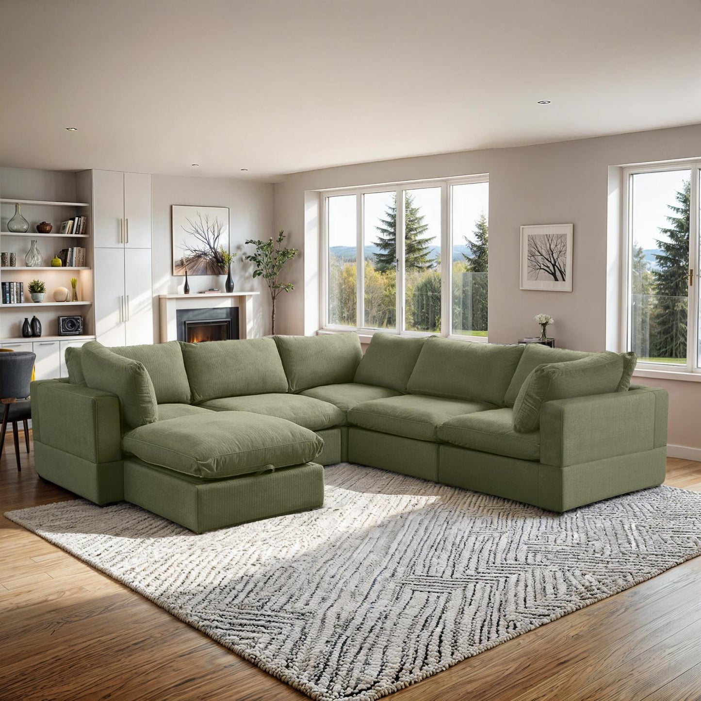 🤲 Factory direct salese🛋️Modern Modular Sectional Sofa with Hidden Storage & Washable Covers – Large U-Shaped Cloud Couch