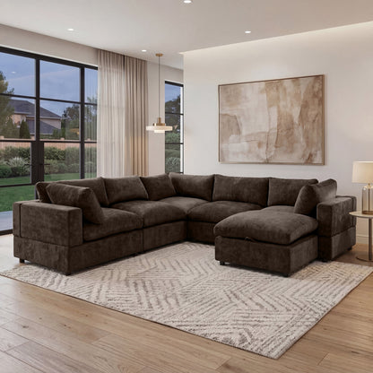 🤲 Factory direct salese🛋️Modern Modular Sectional Sofa with Hidden Storage & Washable Covers – Large U-Shaped Cloud Couch
