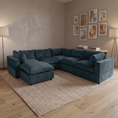 🤲 Factory direct salese🛋️Modern Modular Sectional Sofa with Hidden Storage & Washable Covers – Large U-Shaped Cloud Couch