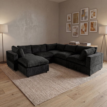 🤲 Factory direct salese🛋️Modern Modular Sectional Sofa with Hidden Storage & Washable Covers – Large U-Shaped Cloud Couch
