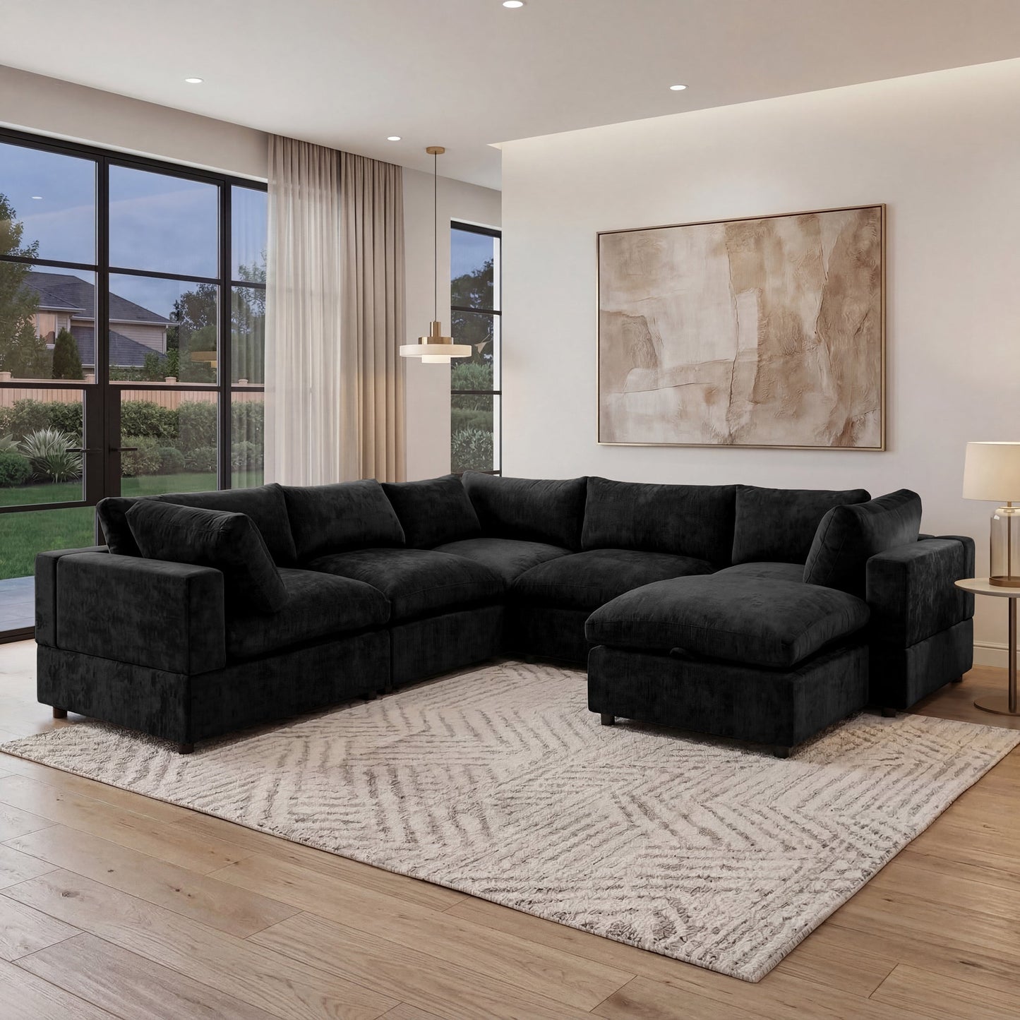 🤲 Factory direct salese🛋️Modern Modular Sectional Sofa with Hidden Storage & Washable Covers – Large U-Shaped Cloud Couch
