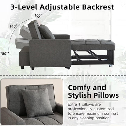 🤲 Factory direct salese🛋️3-in-1 Convertible Recliner Chair Bed with Charging Station & Hidden Storage – Modern Sleeper Chair for Small Spaces