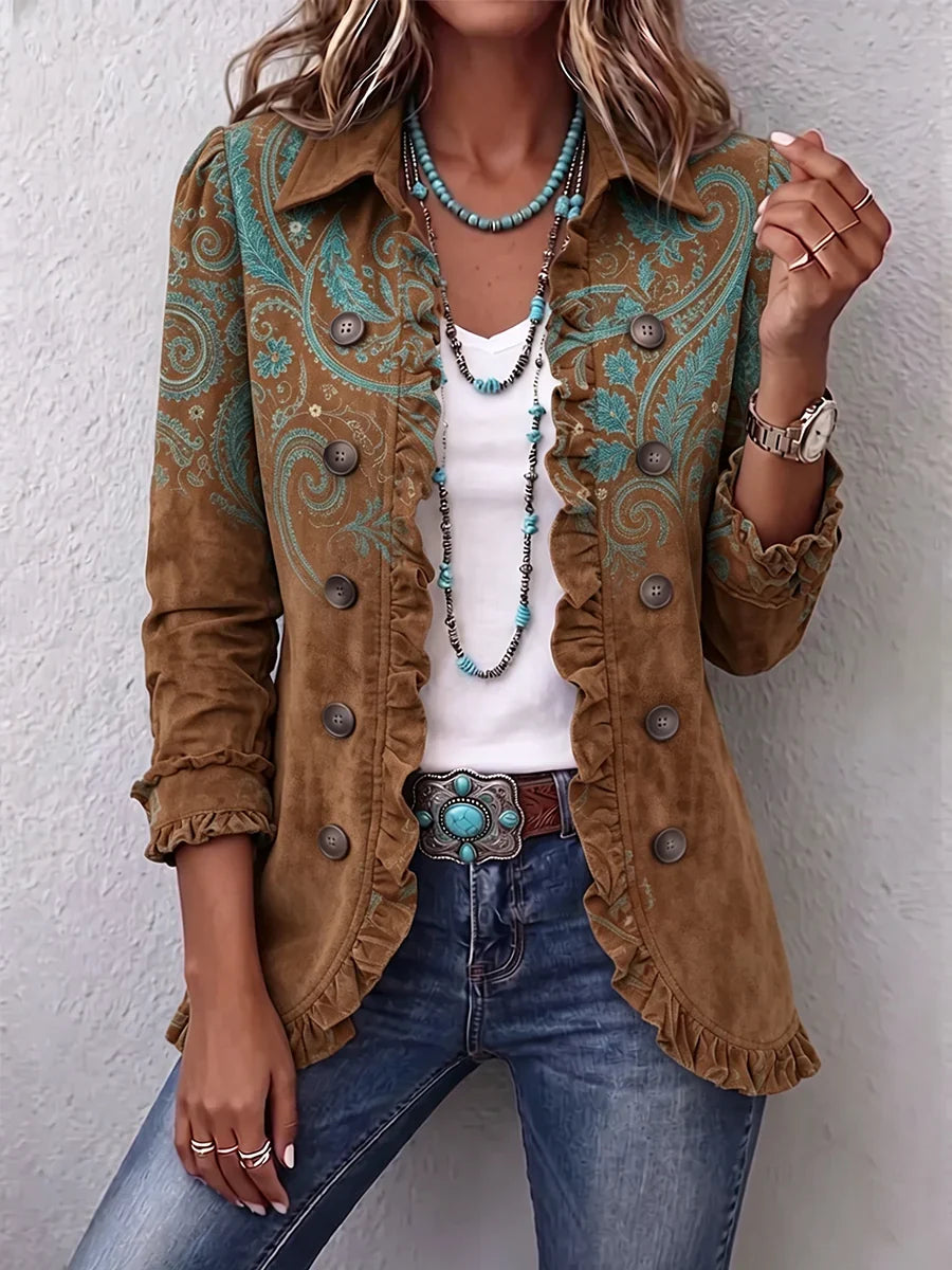 🤲LAST DAY SAVE 49% ⏰Bohemian Paisley Ruffle Jacket