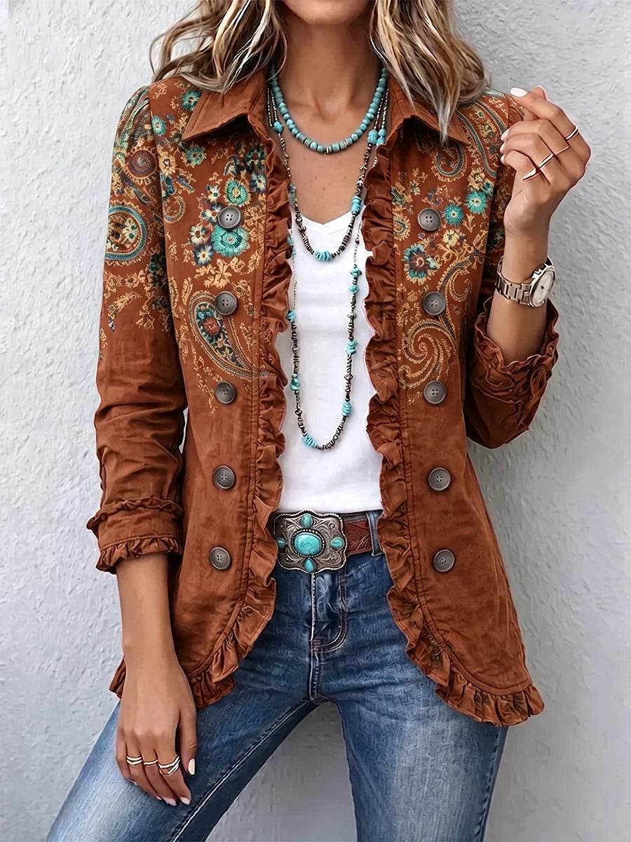 🤲LAST DAY SAVE 49% ⏰Bohemian Paisley Ruffle Jacket