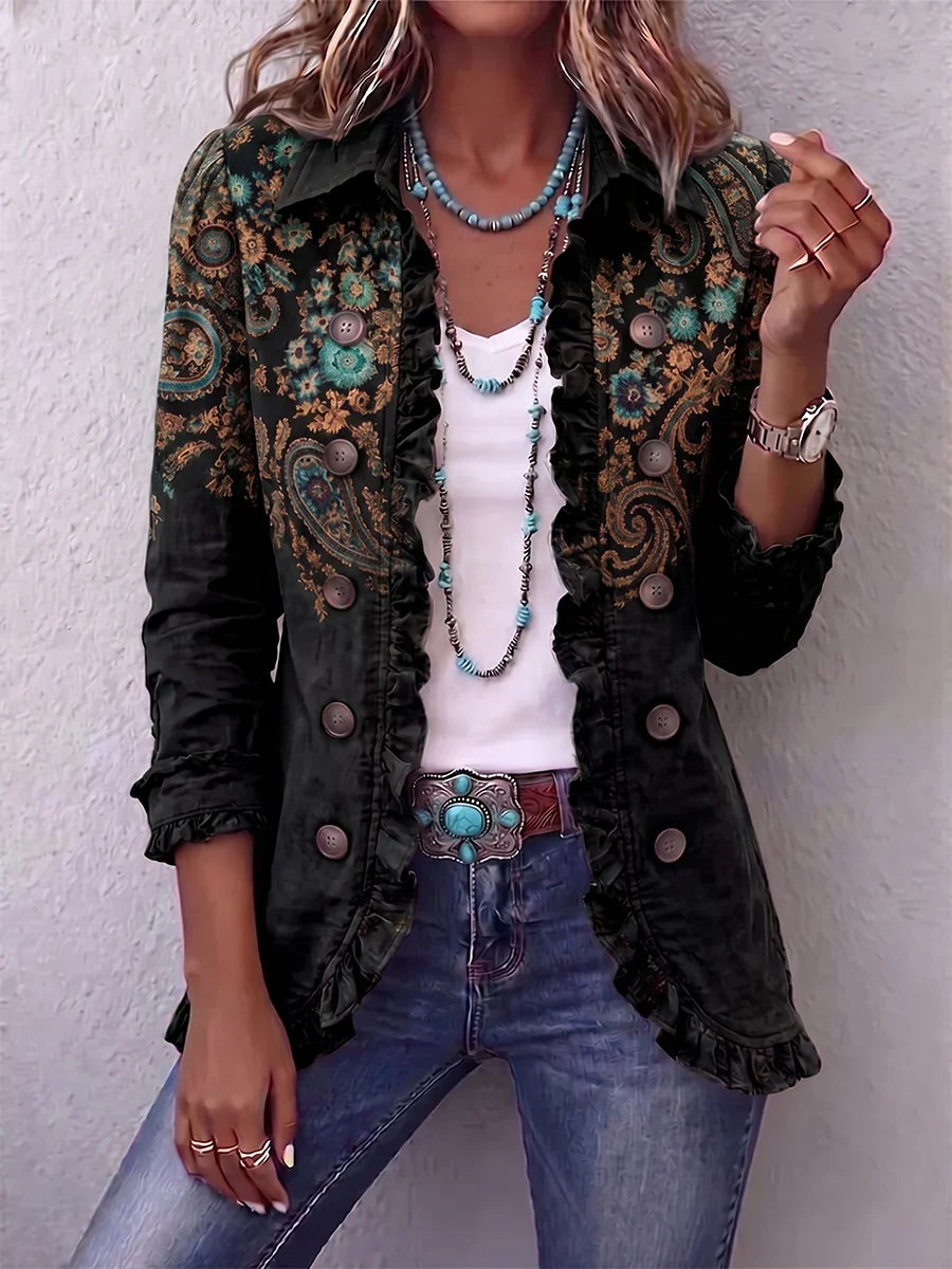 🤲LAST DAY SAVE 49% ⏰Bohemian Paisley Ruffle Jacket