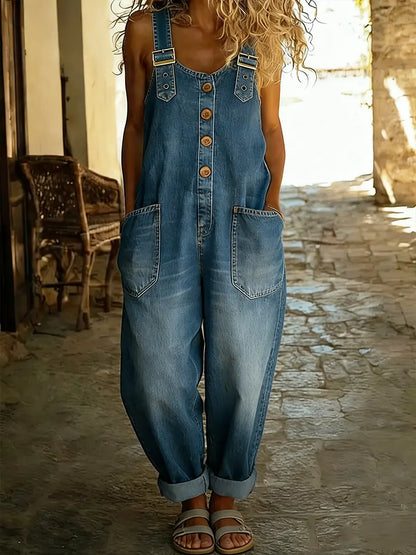 🤲LAST DAY SAVE 49% ⏰Women's Casual Denim Jumpsuit With Adjustable Buckle