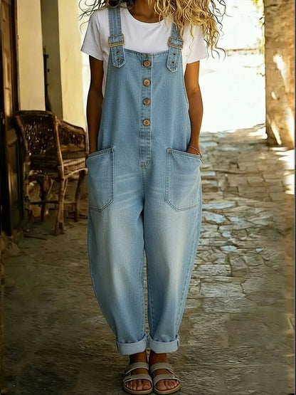 🤲LAST DAY SAVE 49% ⏰Women's Casual Denim Jumpsuit With Adjustable Buckle