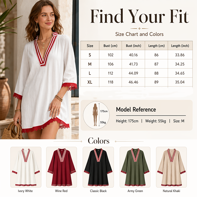 ⏳Time-Limited Special⏰-Women's V-Neck Loose Cotton Linen Dress