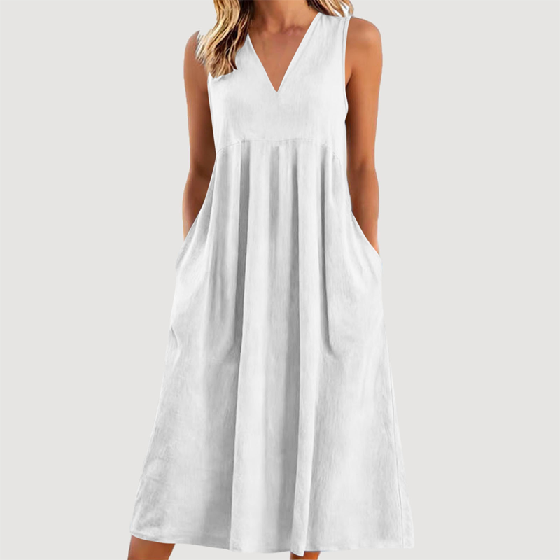 ⏳Time-Limited Special⏰-Women's Casual V-Neck Sleeveless Midi Dress