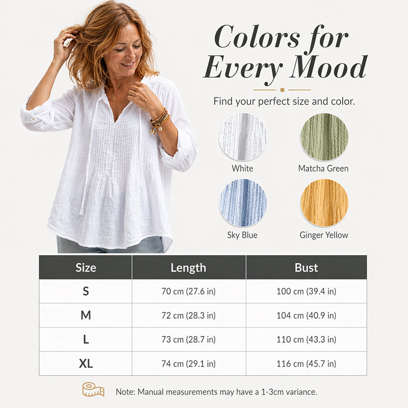 ⏳Time-Limited Special⏰-Women's Casual V-Neck Tie Pleated Top